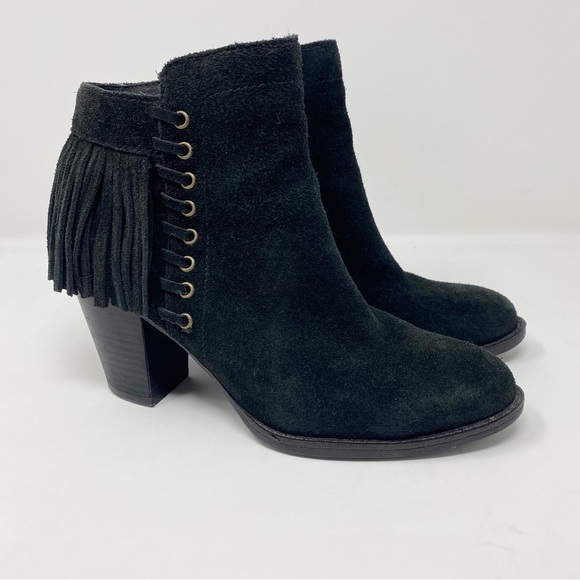 Sofft Winters Western Fringed Suede Boots - Picture 1 of 6